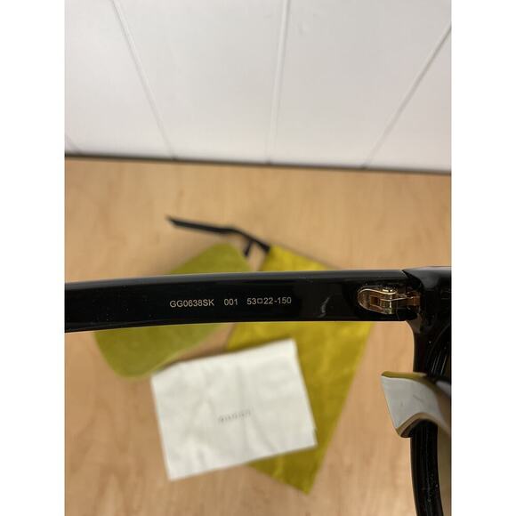 Gucci GG0638SK Havana Celluloid Ladies Sunglasses in Black 53mm Cat Eye - Picture 7 of 8